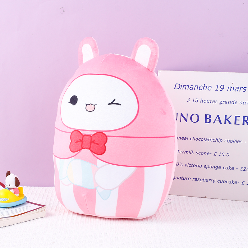 Delicious candy rabbit throw pillows