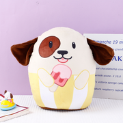 Delicious ice cream dog throw pillows