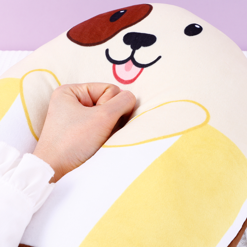 Delicious ice cream dog throw pillows