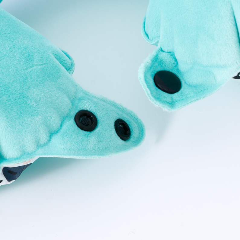 Shy Panda Inflatable U-shaped Pillow (Green)