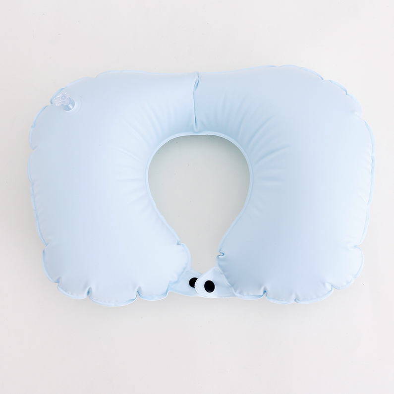 Solid Color Cool Air U-shaped Pillow (Blue)