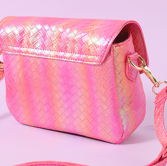 Dream Pearl Diamond Check Shoulder Bag (Pink)