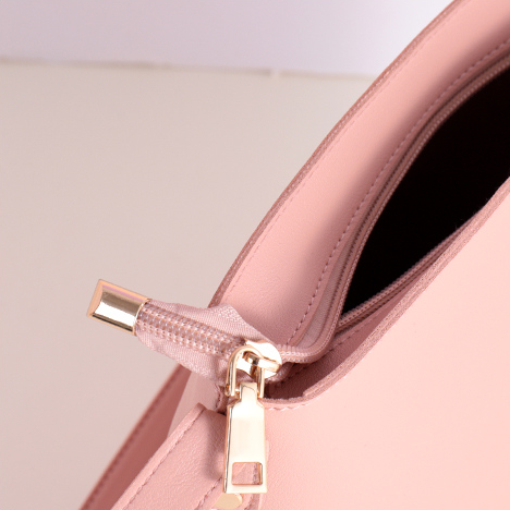Elegant Solid Color Bucket Shoulder Bag