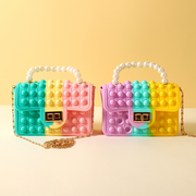 Trendy Silicone Square Flip-Top Shoulder Bag