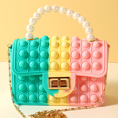 Trendy Silicone Square Flip-Top Shoulder Bag