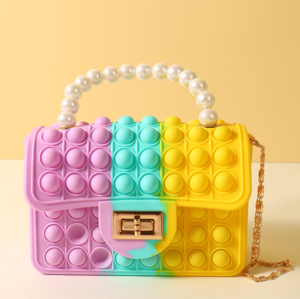 Trendy Silicone Square Flip-Top Shoulder Bag