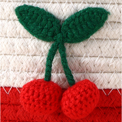 Fruit Collection Cherry Cotton Rope Handbag
