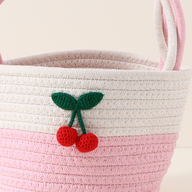 Fruit Collection Cherry Cotton Rope Handbag