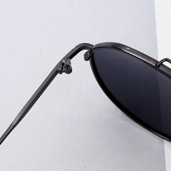 Classic parallel bars Round lightweight Men's sunglasses (Gu