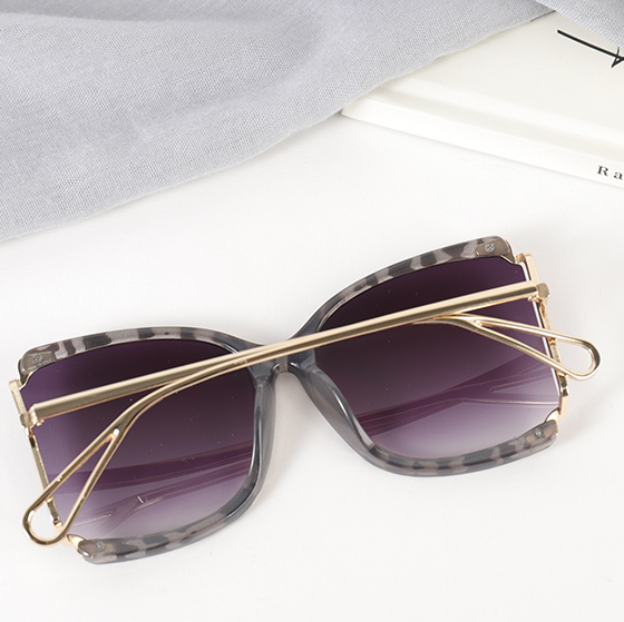 European and American large frame fashion metal sunglasses f
