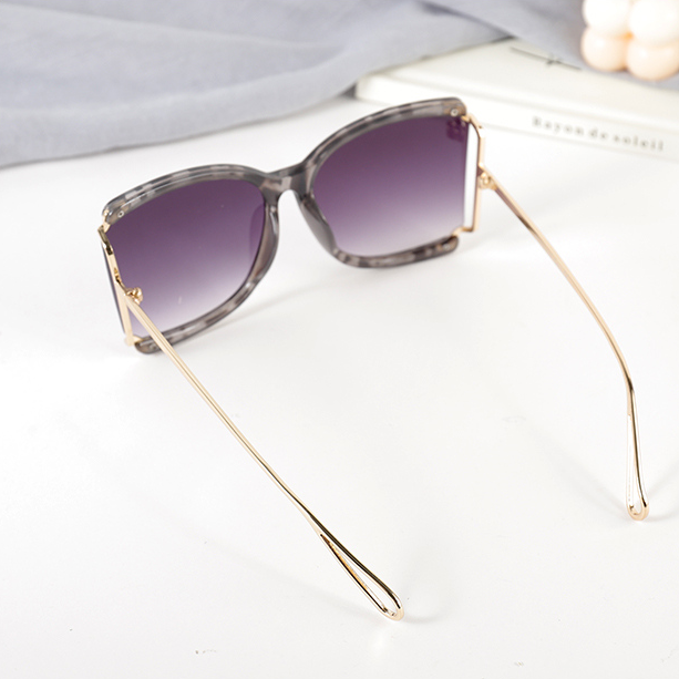 European and American large frame fashion metal sunglasses f