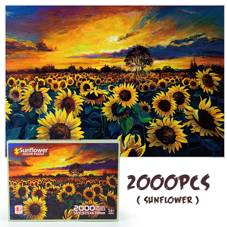 Sunflower Puzzle (2000PCS) (Colorful)