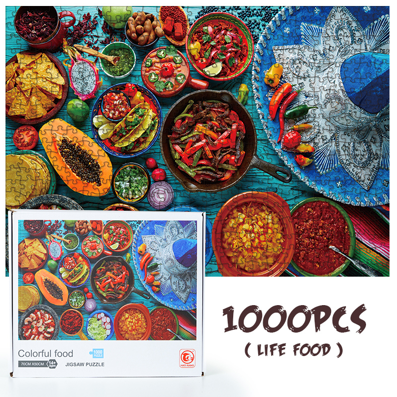 Life Food Puzzle (1000PCS) (Colorful)