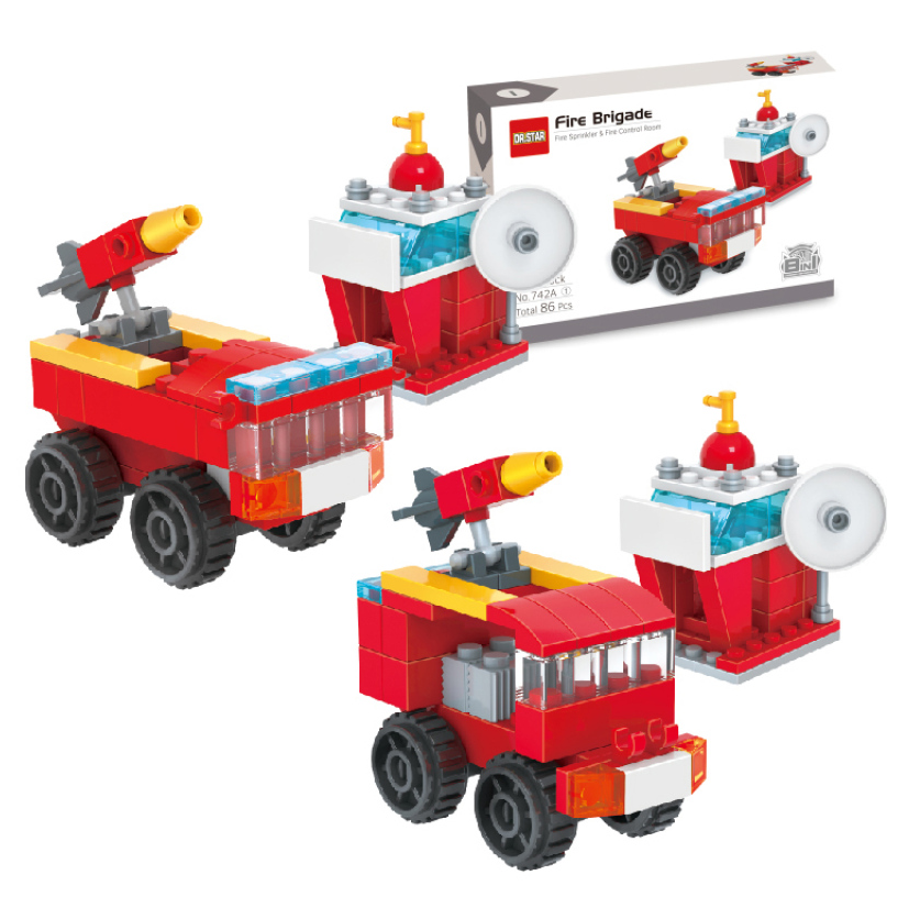 8-In-1 Fire Brigade Building Blocks