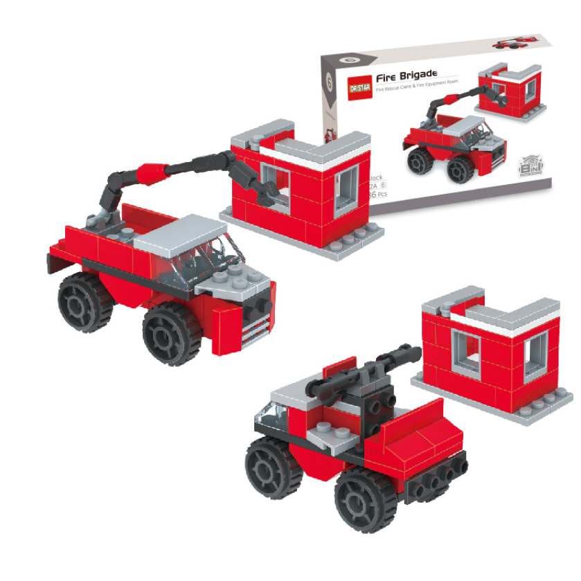 8-In-1 Fire Brigade Building Blocks