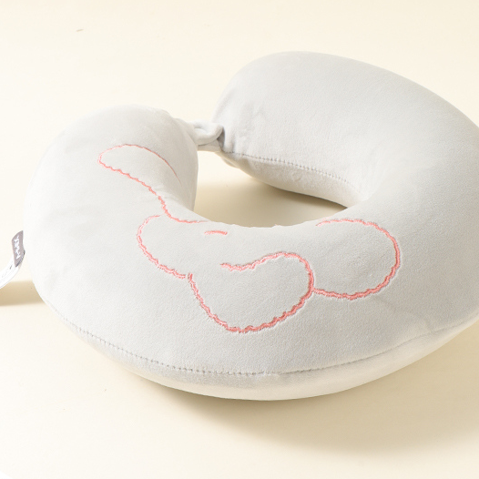 Lazy Bunny Memory Cotton U-shaped Pillow (Gray)