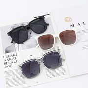 Big frame fashion plain makeup polarizing sunglasses