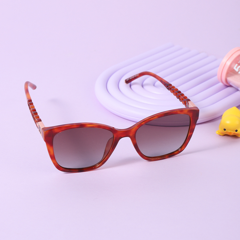 Fashion chain mirror leg polarizing sunglasses