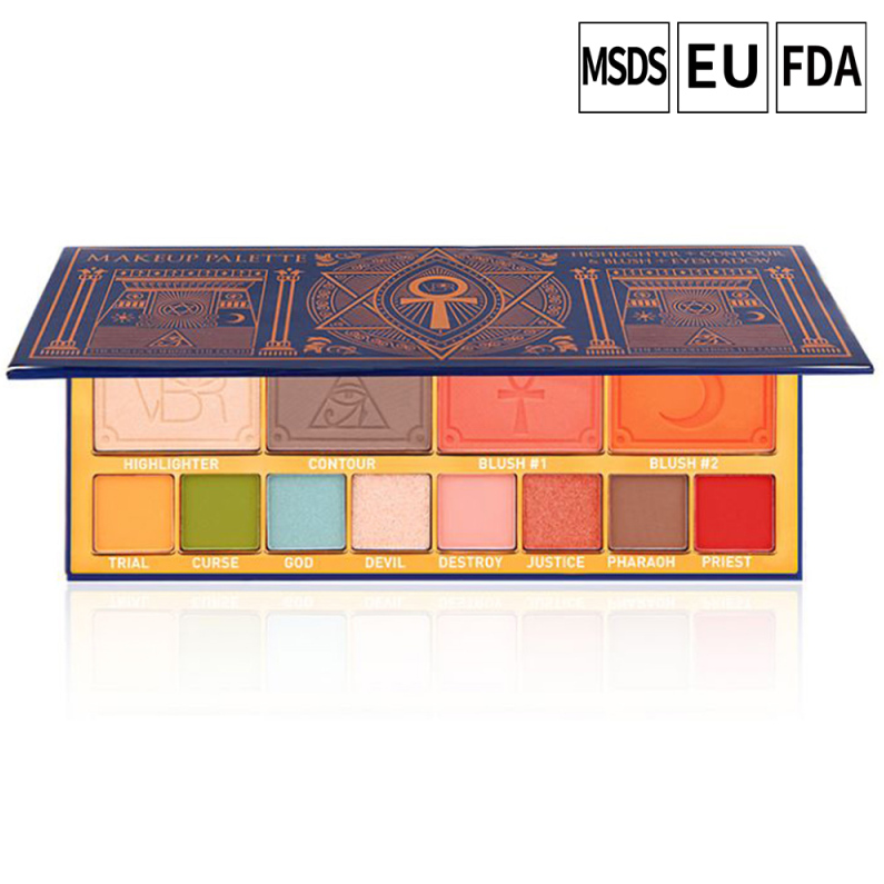 Pharaoh'S Palace 12-Color Makeup Palette (Eyeshadow + Blush