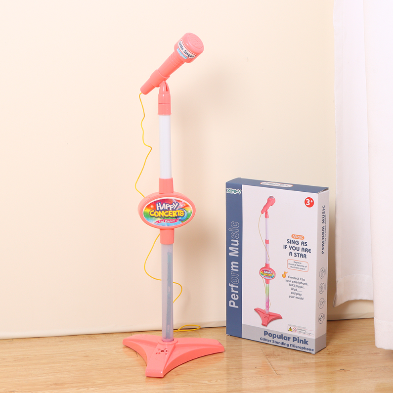 Popular Pink Glitter Standing Microphone