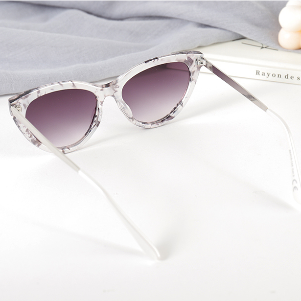 European and American fashion cat eye metal sunglasses for w
