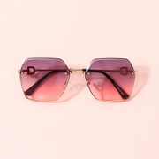 Stylish and textured Adult Sunglasses (grey pink)