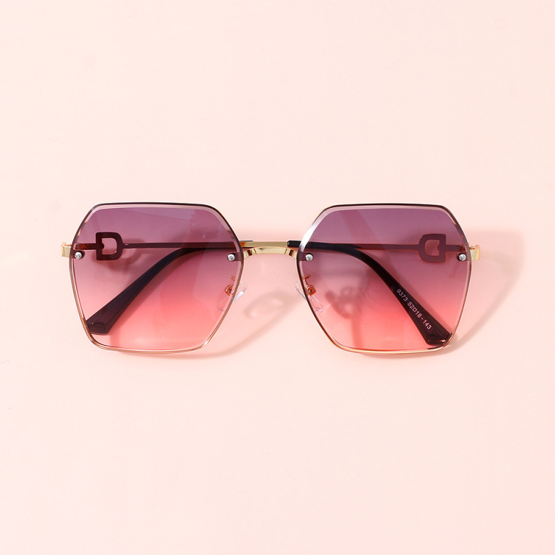 Stylish and textured Adult Sunglasses (grey pink)