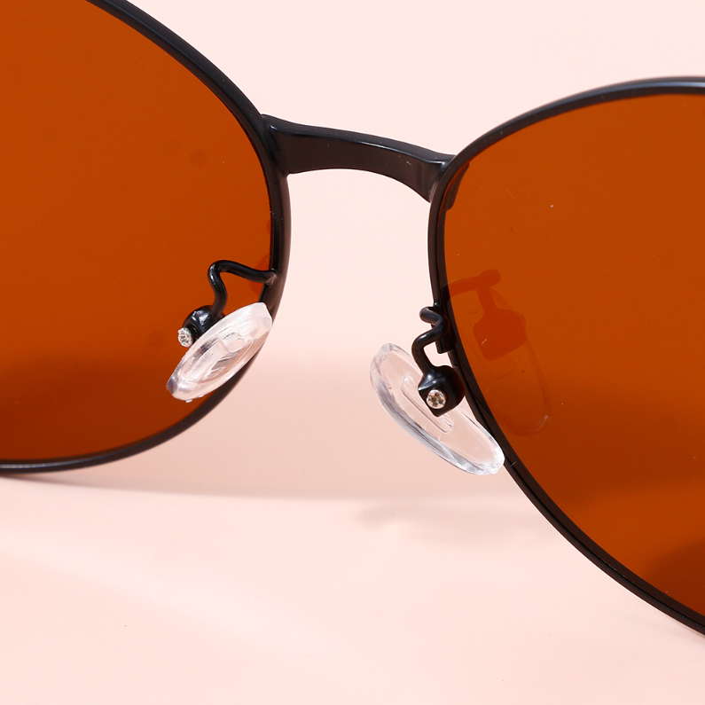 Rimless cut edge Trendy Adult Sunglasses (Grey Brown)
