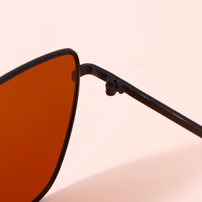 Rimless cut edge Trendy Adult Sunglasses (Grey Brown)