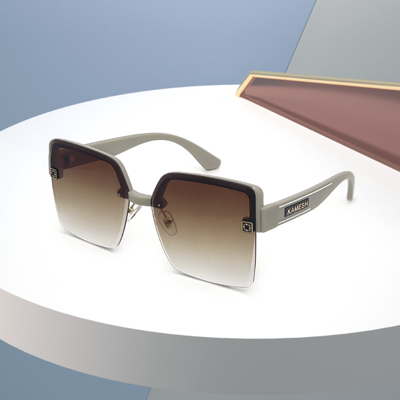 D Brand texture Large frame fashion Adult sunglasses (mixed