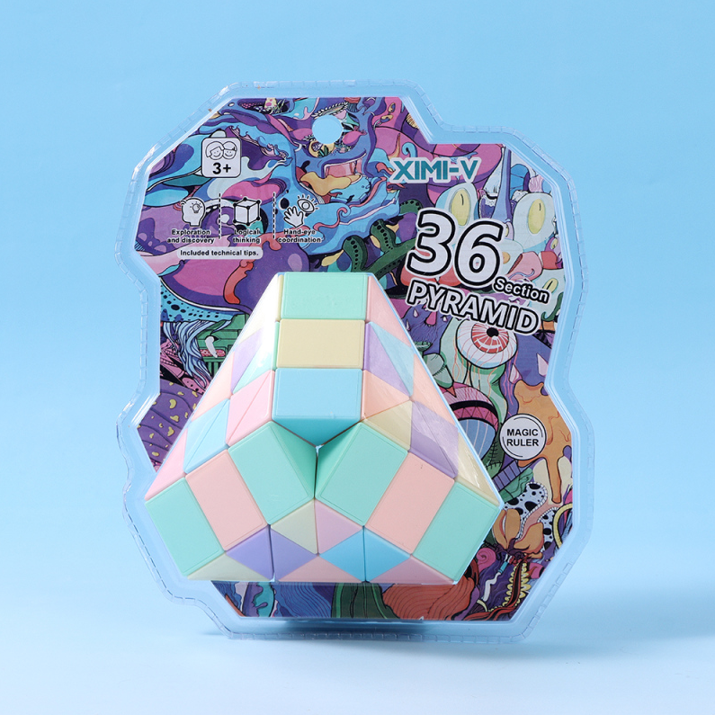 Macaron Color 36 Blocks Magic Snake Cube
