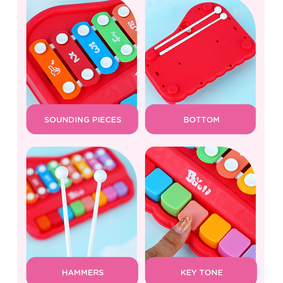 8-Tone Xylophone Musical Toy (Red)