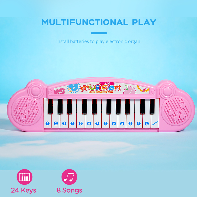 Magic Mini Electronic Organ Toy (Pink)