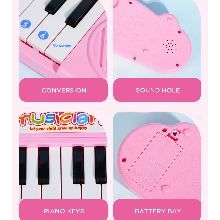Magic Mini Electronic Organ Toy (Pink)