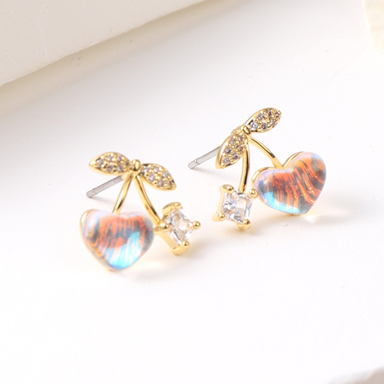 Trendy All-Match Gold-Plated Stud Earrings