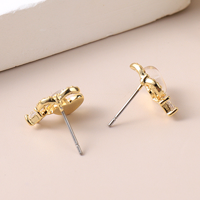 Trendy All-Match Gold-Plated Stud Earrings