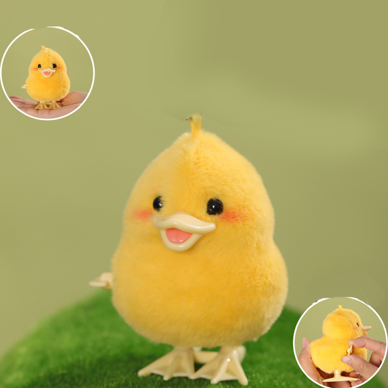 Jumping Duck Chain plush toy (yellow)