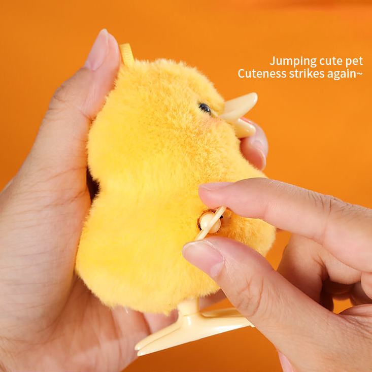 Jumping Duck Chain plush toy (yellow)