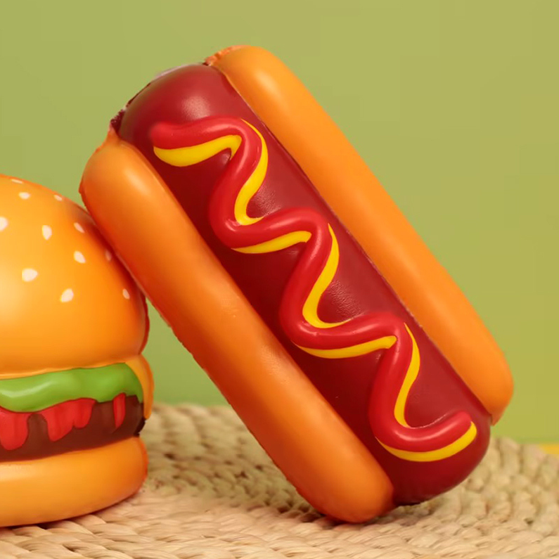 Hot Dog PU Stress Relief Toy (Colorful)