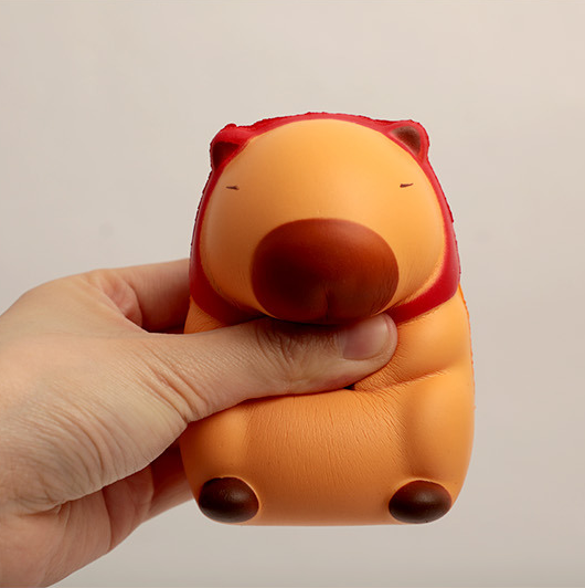 Capybara Series Strawberry Headgear Capybara Stress Relief T