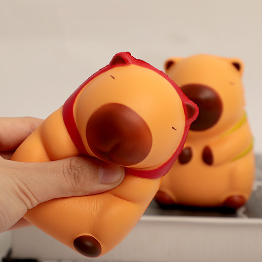 Capybara Series Strawberry Headgear Capybara Stress Relief T