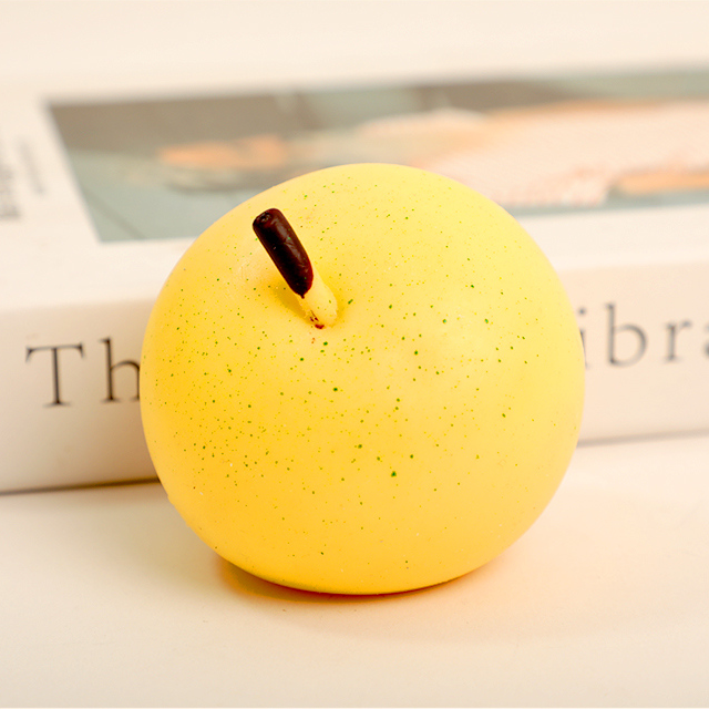Three pieces of pear stress-relieving pinching fun (yellow)