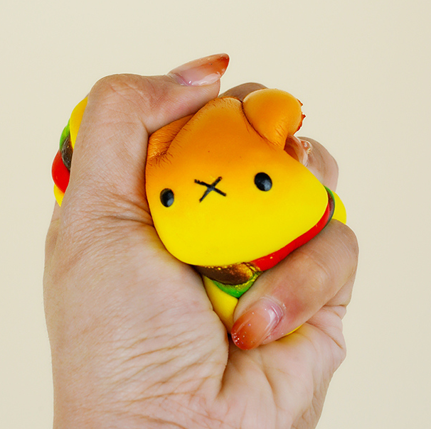 Hamburger Puppy Food Series Stress Relief Toy (Colorful)