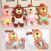 Overalls School Bear Toy