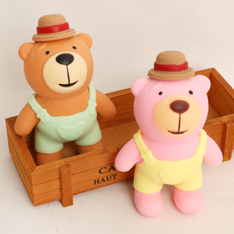 Overalls School Bear Toy