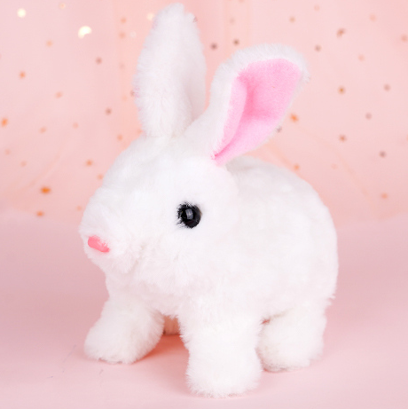 Electric Bunny Plush Doll Toy (White)