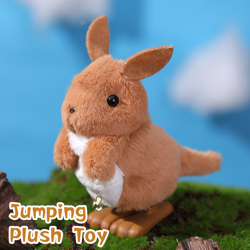 Jumping Kangaroo Plush Toy (Brown)