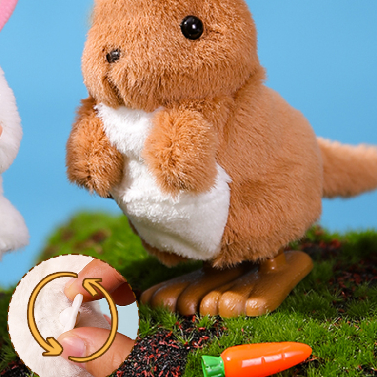 Jumping Kangaroo Plush Toy (Brown)