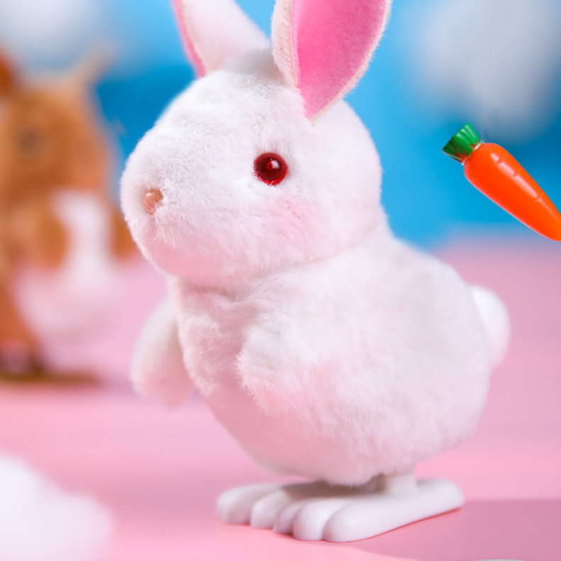 Jumping Bunny Plush Toy (White)