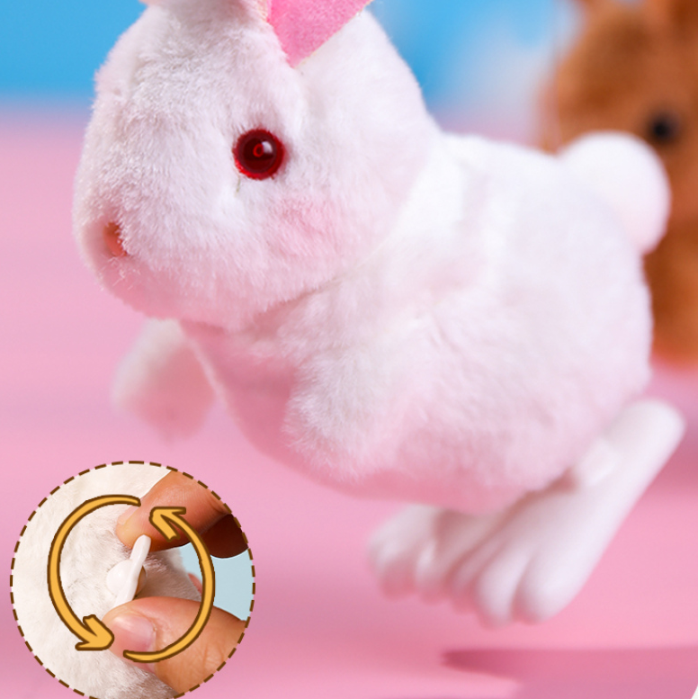 Jumping Bunny Plush Toy (White)